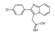 2-[8-(4-chlorophenyl)-1,7-diazabicyclo[4.3.0]nona-2,4,6,8-tetraen-9-yl ]acetamide结构式