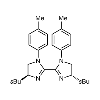 (4S,4'S)-4,4'-二((S)-仲丁基)-1,1'-二对甲苯基-4,4',5,5'-四氢-1H,1'H-2,2'-联咪唑结构式