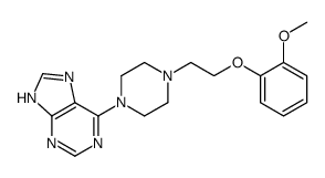 6-[4-[2-(o-Methoxyphenoxy)ethyl]-1-piperazinyl]-9H-purine structure