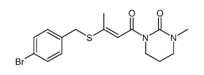 1-[3-(4-bromo-benzylsulfanyl)-but-2-enoyl]-3-methyl-tetrahydro-pyrimidin-2-one Structure