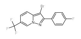 3-bromo-2-(4-fluorophenyl)-6-(trifluoromethyl)pyrazolo[1,5-a]pyridine structure