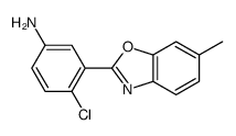 4-Chloro-3-(6-methyl-1,3-benzoxazol-2-yl)aniline结构式