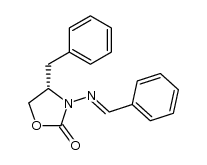 (S)-3-(benzylidene)amino-4-phenylmethyl-2-oxazolidinone Structure