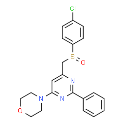 4-(6-([(4-CHLOROPHENYL)SULFINYL]METHYL)-2-PHENYL-4-PYRIMIDINYL)MORPHOLINE Structure