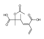 (4S,5S)-5-acetyloxy-2-ethenyl-4,5-dimethylhex-2-enedioic acid Structure