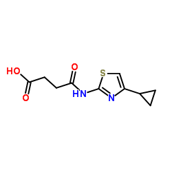 N-(4-CYCLOPROPYL-THIAZOL-2-YL)-SUCCINAMIC ACID Structure