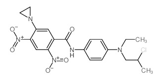 5-aziridin-1-yl-N-[4-(2-chloropropyl-ethyl-amino)phenyl]-2,4-dinitro-benzamide结构式