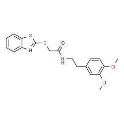 2-(1,3-benzothiazol-2-ylsulfanyl)-N-[2-(3,4-dimethoxyphenyl)ethyl]acetamide Structure