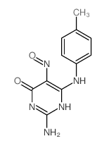 2-amino-6-[(4-methylphenyl)amino]-5-nitroso-1H-pyrimidin-4-one Structure