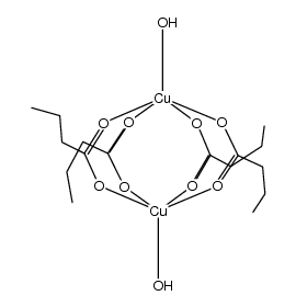 tetra-μ-(butanoato-O,O')-bis{aquacopper(II)} Structure