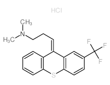 trans-9-(3-(Dimethylamino)propylidene)-2-trifluoromethyl-, thioxanthene, hydrochloride结构式