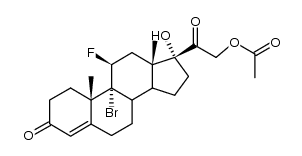 21-Acetoxy-9α-bromo-11β-fluoro-17α-hydroxy-4-pregnene-3,20-dione Structure