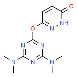 6-{[4,6-bis(dimethylamino)-1,3,5-triazin-2-yl]oxy}-3-pyridazinol结构式