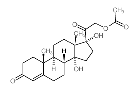 [2-[(8R,9S,10R,13R,14R,17R)-14,17-dihydroxy-10,13-dimethyl-3-oxo-1,2,6,7,8,9,11,12,15,16-decahydrocyclopenta[a]phenanthren-17-yl]-2-oxo-ethyl] acetate structure