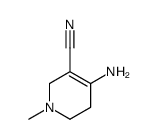 4-amino-1-methyl-3,6-dihydro-2H-pyridine-5-carbonitrile结构式