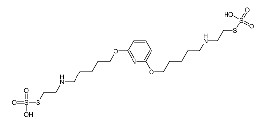 2,6-bis[5-(2-sulfosulfanylethylamino)pentoxy]pyridine结构式