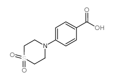 4-(1,1-二氧代-1lambda6,4-噻嗪烷)苯羧酸结构式