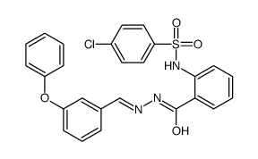 2-[(4-chlorophenyl)sulfonylamino]-N-[(3-phenoxyphenyl)methylideneamino]benzamide结构式