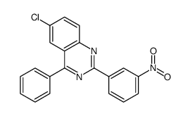 6-chloro-2-(3-nitrophenyl)-4-phenylquinazoline结构式