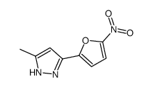 5-Methyl-3-(5-nitro-2-furyl)-1H-pyrazole结构式