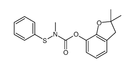 (2,2-dimethyl-3H-1-benzofuran-7-yl) N-methyl-N-phenylsulfanylcarbamate结构式