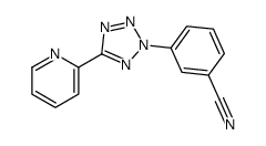 3-(5-pyridin-2-yltetrazol-2-yl)benzonitrile结构式