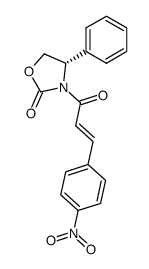 3-[(2E)-3-(4-nitrophenyl)prop-2-enoyl]-(4S)-4-phenyl-1,3-oxazolidin-2-one结构式