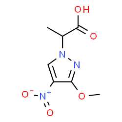 2-(3-Methoxy-4-nitro-1H-pyrazol-1-yl)propanoic acid结构式