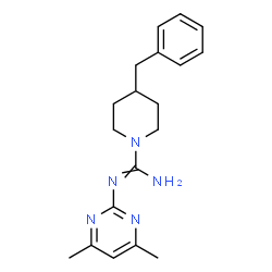 4-Benzyl-N-(4,6-dimethylpyrimidin-2-yl)piperidine-1-carboximidamide structure