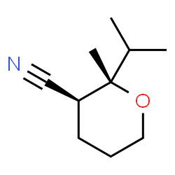 2H-Pyran-3-carbonitrile,tetrahydro-2-methyl-2-(1-methylethyl)-,(2R,3R)-rel-(9CI) Structure