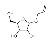 allyl α,β-D-ribofuranoside结构式