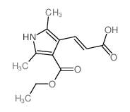 1H-Pyrrole-3-carboxylicacid, 4-(2-carboxyethenyl)-2,5-dimethyl-, 3-ethyl ester Structure