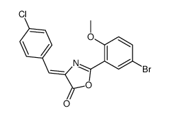 2-(5-bromo-2-methoxyphenyl)-4-[(4-chlorophenyl)methylidene]-1,3-oxazol-5-one结构式