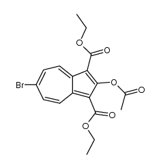 diethyl 2-acetoxy-6-bromoazulene-1,3-dicarboxylate结构式