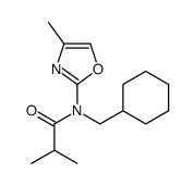 N-(cyclohexylmethyl)-2-methyl-N-(4-methyl-1,3-oxazol-2-yl)propanamide结构式