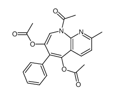 5,7-diacetoxy-9-acetyl-2-methyl-6-phenyl-9H-pyrido[2,3-b]azepine结构式