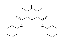 2,6-Dimethyl-1,4-dihydro-pyridine-3,5-dicarboxylic acid dicyclohexyl ester结构式