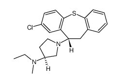 (10S)-10,11-Dihydro-8-chloro-10-[(3S)-3-(methylethylamino)pyrrolizino]dibenzo[b,f]thiepin structure