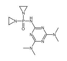 Bis(1-aziridinyl)[[4,6-bis(dimethylamino)-1,3,5-triazin-2-yl]amino]phosphine oxide Structure