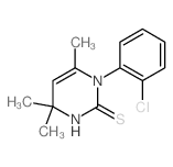 2(1H)-Pyrimidinethione,1-(2-chlorophenyl)-3,4-dihydro-4,4,6-trimethyl-结构式