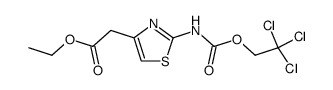 [2-(2,2,2-Trichloro-ethoxycarbonylamino)-thiazol-4-yl]-acetic acid ethyl ester Structure