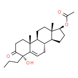 17beta-Acetoxy-4-hydroxy-4-propyl-5-androsten-3-one Structure