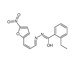 2-ethyl-N-[(E)-[(E)-3-(5-nitrofuran-2-yl)prop-2-enylidene]amino]benzamide结构式