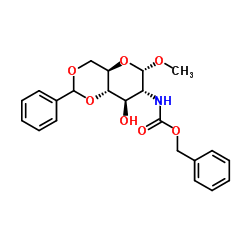 METHYL-2-DEOXY-2-[[(PHENYLMETHOXY)CARBONYL]AMINO]-4,6-O-(PHENYLMETHYLENE)-ALPHA-D-GLUCOPYRANOSIDE结构式