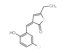 (3Z)-3-[(5-chloro-2-hydroxy-phenyl)methylidene]-5-ethyl-thiophen-2-one结构式