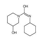 1-Piperidinecarboxamide,N-cyclohexyl-3-hydroxy-(9CI) structure