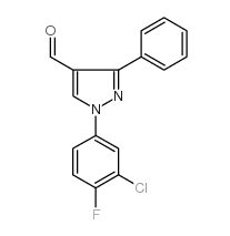 1-(3-chloro-4-fluorophenyl)-3-phenyl-1h-pyrazole-4-carbaldehyde Structure