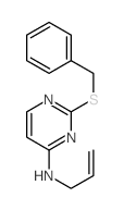 4-Pyrimidinamine,2-[(phenylmethyl)thio]-N-2-propen-1-yl- Structure