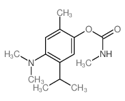 (4-dimethylamino-2-methyl-5-propan-2-yl-phenyl) N-methylcarbamate structure