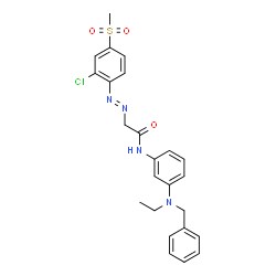 2-[[2-chloro-4-(methylsulphonyl)phenyl]azo]-N-[3-[ethyl(phenylmethyl)amino]phenyl]acetamide结构式